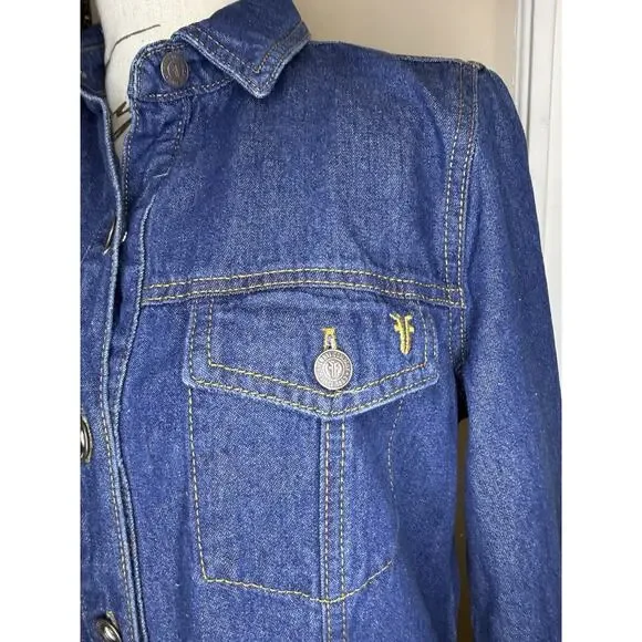 NWOT Frye Denim Shirtdress Dark Indigo Long Sleeve Size XS - Picture 2 of 12